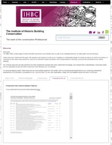 IHBC webpage