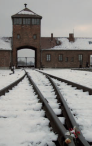 The railway into Auschwitz II-Birkenau