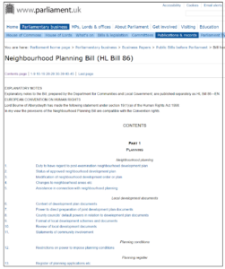 Neighbourhood Planning Bill