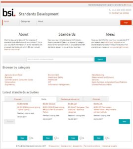 BSI standards website