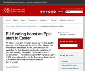 Welsh government news website April 2017