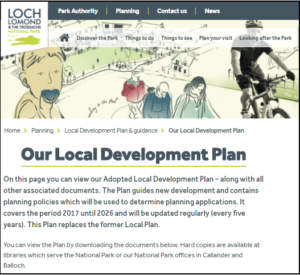 Loch Lomand NPA website