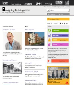 Designing Buildings Wiki homepage