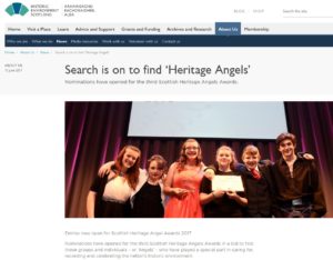 Scottish Heritage Angel awards 2017