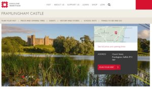 English Heritage Framlingham Castle website