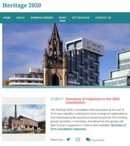 Heritage 2020 website 11 July 2017