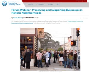 Preservation Forum website 11 July 2017