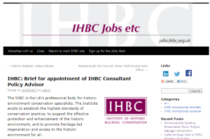 IHBC Jobs etc