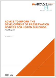 CADW Preservation Notice Report 2018