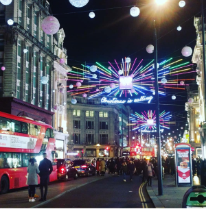 street scene at night