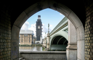 buildings and river