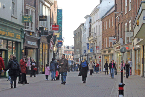 town centre and people
